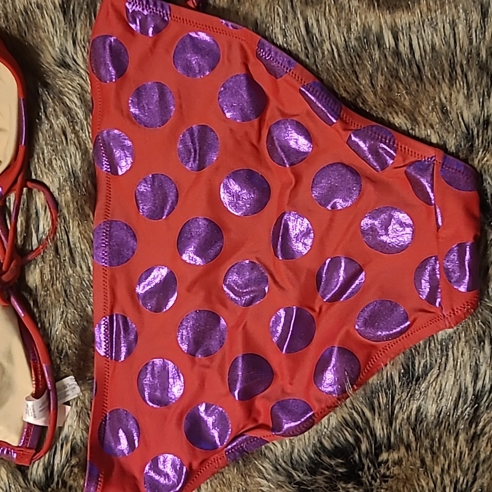 Victoria's Secret Women's Bathing Suit Bikini Top and Bottoms Polka Dots Vintage - Picture 8 of 8